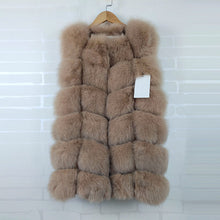 Load image into Gallery viewer, FURSARCAR Real Natural Fur Vest Women Fox Fur Coat 2025 New Luxury Female Fur Jacket Warm Thick Long Winter Fur Vest Waistcoat