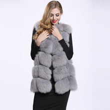Load image into Gallery viewer, FURSARCAR Real Natural Fur Vest Women Fox Fur Coat 2025 New Luxury Female Fur Jacket Warm Thick Long Winter Fur Vest Waistcoat