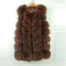 Load image into Gallery viewer, FURSARCAR Real Natural Fur Vest Women Fox Fur Coat 2025 New Luxury Female Fur Jacket Warm Thick Long Winter Fur Vest Waistcoat