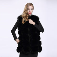 Load image into Gallery viewer, FURSARCAR Real Natural Fur Vest Women Fox Fur Coat 2025 New Luxury Female Fur Jacket Warm Thick Long Winter Fur Vest Waistcoat