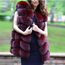 Load image into Gallery viewer, FURSARCAR Real Natural Fur Vest Women Fox Fur Coat 2025 New Luxury Female Fur Jacket Warm Thick Long Winter Fur Vest Waistcoat