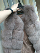 Load image into Gallery viewer, FURSARCAR Real Natural Fur Vest Women Fox Fur Coat 2025 New Luxury Female Fur Jacket Warm Thick Long Winter Fur Vest Waistcoat