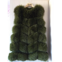Load image into Gallery viewer, FURSARCAR Real Natural Fur Vest Women Fox Fur Coat 2025 New Luxury Female Fur Jacket Warm Thick Long Winter Fur Vest Waistcoat
