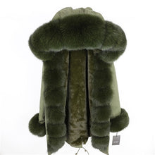 Load image into Gallery viewer, OFTBUY 2025 fashion winter jacket women real fur coat natural real fox fur collar loose long parkas big fur outerwear Detachable