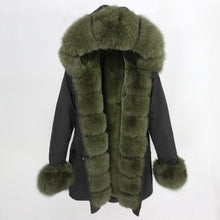Load image into Gallery viewer, OFTBUY 2025 fashion winter jacket women real fur coat natural real fox fur collar loose long parkas big fur outerwear Detachable