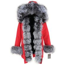 Load image into Gallery viewer, OFTBUY 2025 fashion winter jacket women real fur coat natural real fox fur collar loose long parkas big fur outerwear Detachable