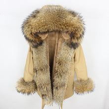 Load image into Gallery viewer, OFTBUY 2025 fashion winter jacket women real fur coat natural real fox fur collar loose long parkas big fur outerwear Detachable