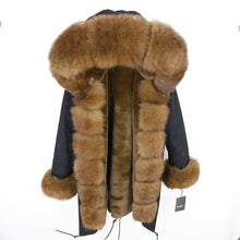 Load image into Gallery viewer, OFTBUY 2025 fashion winter jacket women real fur coat natural real fox fur collar loose long parkas big fur outerwear Detachable