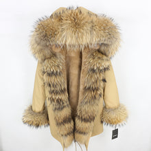 Load image into Gallery viewer, OFTBUY 2025 fashion winter jacket women real fur coat natural real fox fur collar loose long parkas big fur outerwear Detachable
