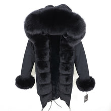 Load image into Gallery viewer, OFTBUY 2025 fashion winter jacket women real fur coat natural real fox fur collar loose long parkas big fur outerwear Detachable