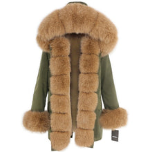 Load image into Gallery viewer, OFTBUY 2025 fashion winter jacket women real fur coat natural real fox fur collar loose long parkas big fur outerwear Detachable