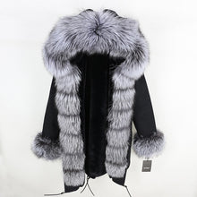 Load image into Gallery viewer, OFTBUY 2025 fashion winter jacket women real fur coat natural real fox fur collar loose long parkas big fur outerwear Detachable