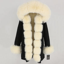 Load image into Gallery viewer, OFTBUY 2025 fashion winter jacket women real fur coat natural real fox fur collar loose long parkas big fur outerwear Detachable