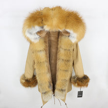 Load image into Gallery viewer, OFTBUY 2025 fashion winter jacket women real fur coat natural real fox fur collar loose long parkas big fur outerwear Detachable