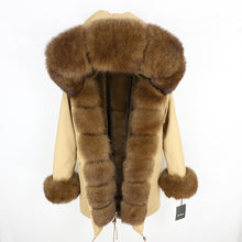 Load image into Gallery viewer, OFTBUY 2025 fashion winter jacket women real fur coat natural real fox fur collar loose long parkas big fur outerwear Detachable