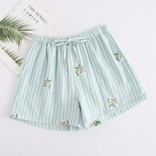 Load image into Gallery viewer, Summer Women Sleep Shorts Cotton Gauze Pajamas Pants Printing Sleep Bottoms Sleep Wear Sleeping Womens Lounge Wear Sleepwear