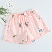 Load image into Gallery viewer, Summer Women Sleep Shorts Cotton Gauze Pajamas Pants Printing Sleep Bottoms Sleep Wear Sleeping Womens Lounge Wear Sleepwear
