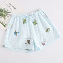 Load image into Gallery viewer, Summer Women Sleep Shorts Cotton Gauze Pajamas Pants Printing Sleep Bottoms Sleep Wear Sleeping Womens Lounge Wear Sleepwear
