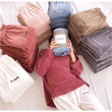 Load image into Gallery viewer, Winter Flannel Sleep Bottoms Long Pants Thick Warm Casual Home Wear Casual Pyjama Trousers Soft Loose Trouser Sleepwear