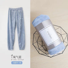 Load image into Gallery viewer, Winter Flannel Sleep Bottoms Long Pants Thick Warm Casual Home Wear Casual Pyjama Trousers Soft Loose Trouser Sleepwear