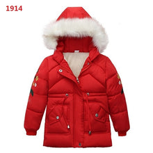 Load image into Gallery viewer, 3-6 year Children's clothing children's coat Winter style letter print warm jacket Boys cotton hooded jacket