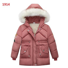 Load image into Gallery viewer, 3-6 year Children's clothing children's coat Winter style letter print warm jacket Boys cotton hooded jacket