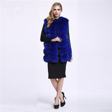 Load image into Gallery viewer, FURSARCAR Real Natural Fur Vest Women Fox Fur Coat 2025 New Luxury Female Fur Jacket Warm Thick Long Winter Fur Vest Waistcoat