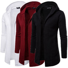 Load image into Gallery viewer, Men Casual Slim Fit Long Sleeve Hooded Cardigan Trench Coat Jacket Suit