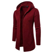 Load image into Gallery viewer, Men Casual Slim Fit Long Sleeve Hooded Cardigan Trench Coat Jacket Suit