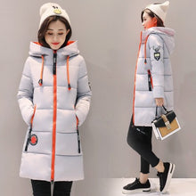 Load image into Gallery viewer, Parka Women 2025 New Winter Down jacket Women Coat Long Hooded Outwear Female Parka Thick Cotton Padded Female Basic Coats LU666