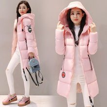 Load image into Gallery viewer, Parka Women 2025 New Winter Down jacket Women Coat Long Hooded Outwear Female Parka Thick Cotton Padded Female Basic Coats LU666