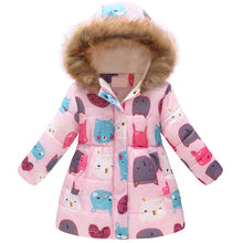 Load image into Gallery viewer, New Fashion Girls' jackets Winter Jacket For Girls Kids Cotton Jacket Hooded Coats &amp; Parkas Thick Kids Coat Boy Clothes 3-10t