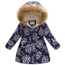 Load image into Gallery viewer, New Fashion Girls' jackets Winter Jacket For Girls Kids Cotton Jacket Hooded Coats &amp; Parkas Thick Kids Coat Boy Clothes 3-10t