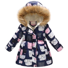 Load image into Gallery viewer, New Fashion Girls' jackets Winter Jacket For Girls Kids Cotton Jacket Hooded Coats &amp; Parkas Thick Kids Coat Boy Clothes 3-10t