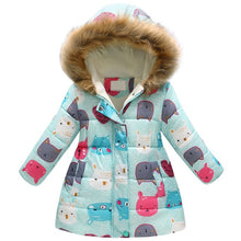 Load image into Gallery viewer, New Fashion Girls' jackets Winter Jacket For Girls Kids Cotton Jacket Hooded Coats &amp; Parkas Thick Kids Coat Boy Clothes 3-10t