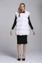 Load image into Gallery viewer, FURSARCAR Real Natural Fur Vest Women Fox Fur Coat 2025 New Luxury Female Fur Jacket Warm Thick Long Winter Fur Vest Waistcoat