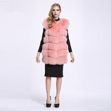 Load image into Gallery viewer, FURSARCAR Real Natural Fur Vest Women Fox Fur Coat 2025 New Luxury Female Fur Jacket Warm Thick Long Winter Fur Vest Waistcoat