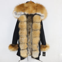 Load image into Gallery viewer, OFTBUY 2025 Winter Jacket Women Long Parka Real Fox Fur Coat Natural Raccoon Fur Collar Hood Thick Warm Streetwear Parkas New