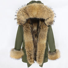 Load image into Gallery viewer, OFTBUY 2025 Winter Jacket Women Long Parka Real Fox Fur Coat Natural Raccoon Fur Collar Hood Thick Warm Streetwear Parkas New