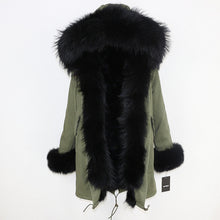 Load image into Gallery viewer, OFTBUY 2025 Winter Jacket Women Long Parka Real Fox Fur Coat Natural Raccoon Fur Collar Hood Thick Warm Streetwear Parkas New