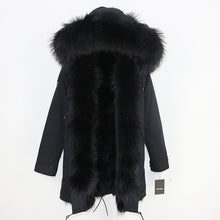 Load image into Gallery viewer, OFTBUY 2025 Winter Jacket Women Long Parka Real Fox Fur Coat Natural Raccoon Fur Collar Hood Thick Warm Streetwear Parkas New