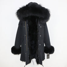 Load image into Gallery viewer, OFTBUY 2025 Winter Jacket Women Long Parka Real Fox Fur Coat Natural Raccoon Fur Collar Hood Thick Warm Streetwear Parkas New