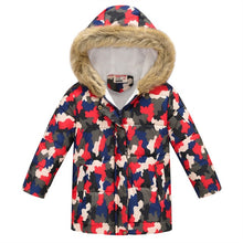 Load image into Gallery viewer, Winter Girls Warm Down Jackets Kids Fashion Printed Thick Outerwear Children Clothing Autumn Baby Girls Cute Jacket Hooded Coats