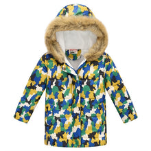 Load image into Gallery viewer, Winter Girls Warm Down Jackets Kids Fashion Printed Thick Outerwear Children Clothing Autumn Baby Girls Cute Jacket Hooded Coats