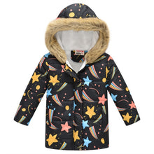 Load image into Gallery viewer, Winter Girls Warm Down Jackets Kids Fashion Printed Thick Outerwear Children Clothing Autumn Baby Girls Cute Jacket Hooded Coats