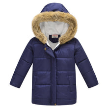 Load image into Gallery viewer, Winter Girls Warm Down Jackets Kids Fashion Printed Thick Outerwear Children Clothing Autumn Baby Girls Cute Jacket Hooded Coats