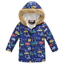 Load image into Gallery viewer, Winter Girls Warm Down Jackets Kids Fashion Printed Thick Outerwear Children Clothing Autumn Baby Girls Cute Jacket Hooded Coats