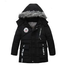 Load image into Gallery viewer, 3-6 year Children's clothing children's coat Winter style letter print warm jacket Boys cotton hooded jacket