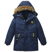 Load image into Gallery viewer, 3-6 year Children's clothing children's coat Winter style letter print warm jacket Boys cotton hooded jacket