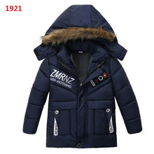 Load image into Gallery viewer, 3-6 year Children's clothing children's coat Winter style letter print warm jacket Boys cotton hooded jacket
